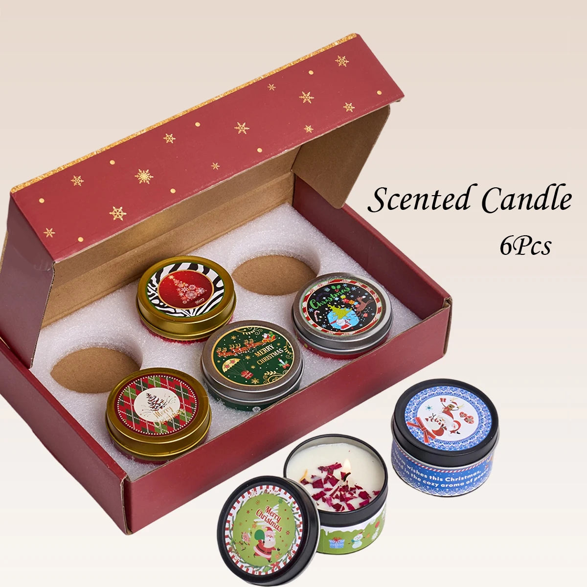 Christmas DIY Candle Set – Soy Wax & Floral Aromatherapy