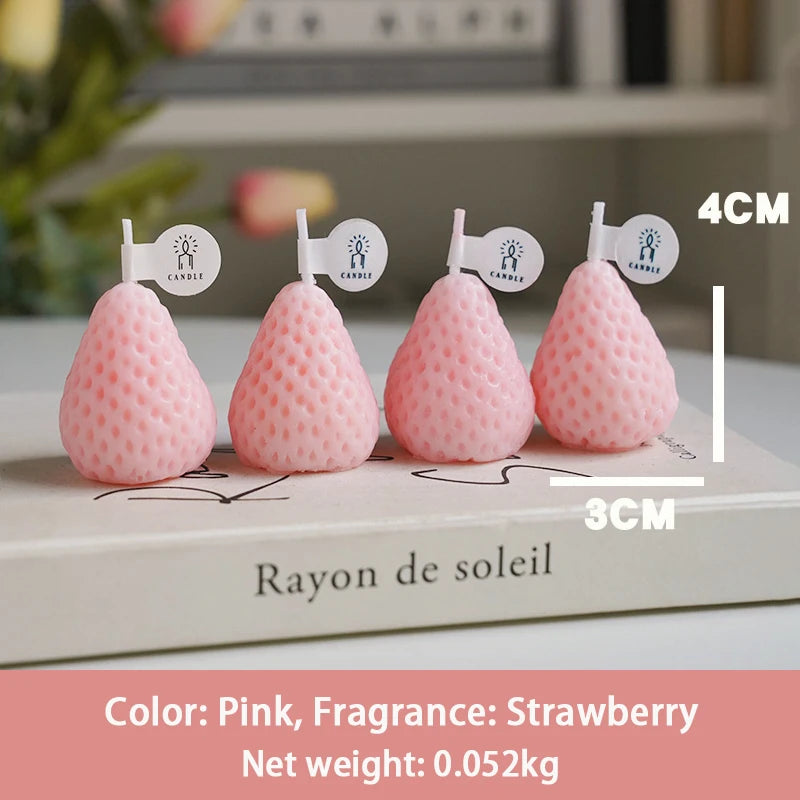 Soy Wax Fruit Candles – Sweet Peach, Apple & Strawberry