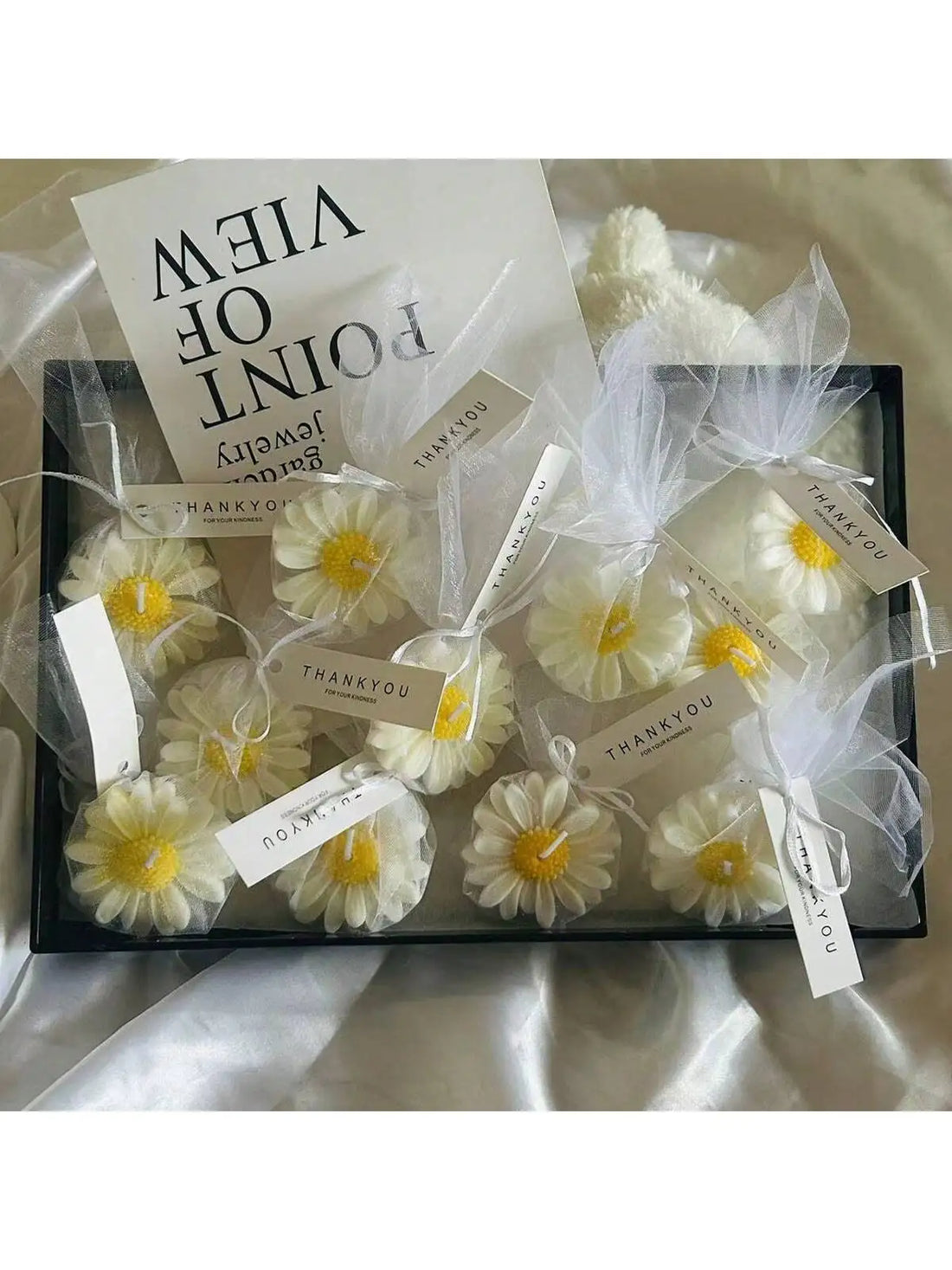 Daisy Candle Set – Scented Soy Wax for Home & Wedding Decor