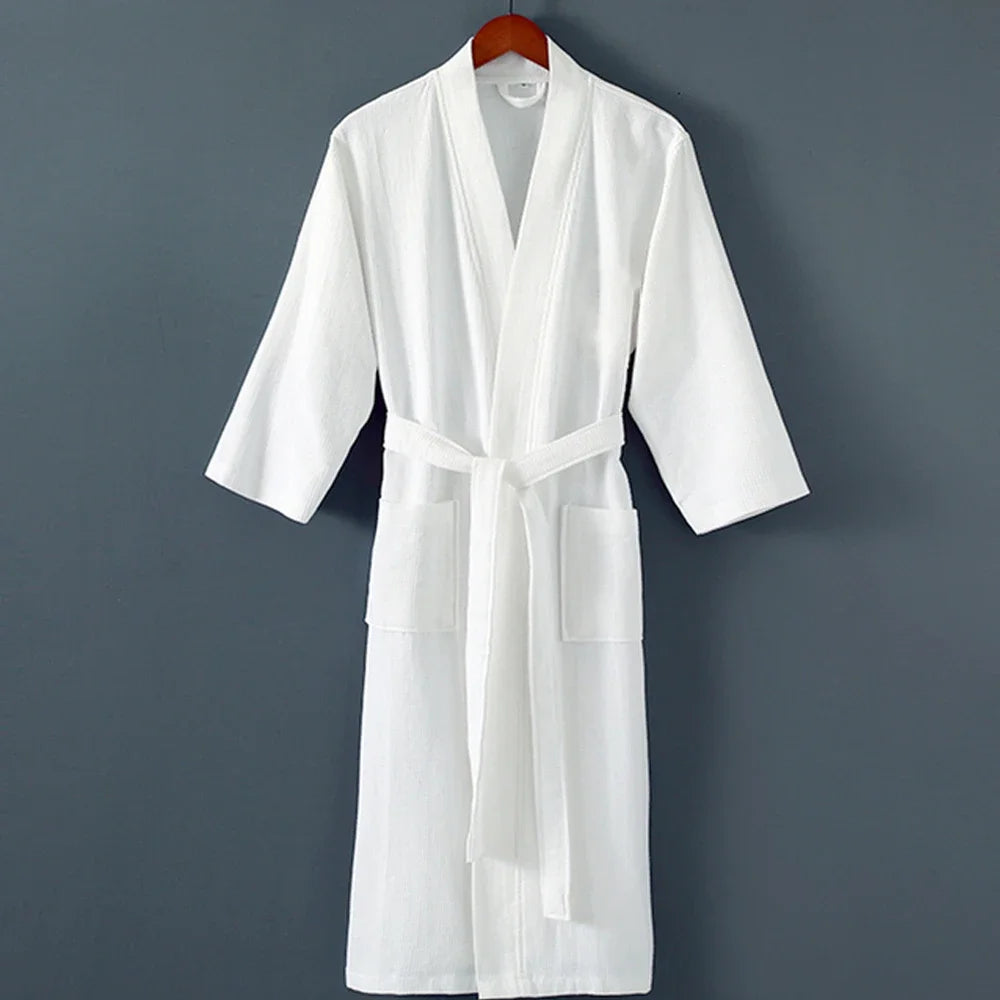 Unisex Hooded Cotton Bathrobe – Winter Warm & Elegant