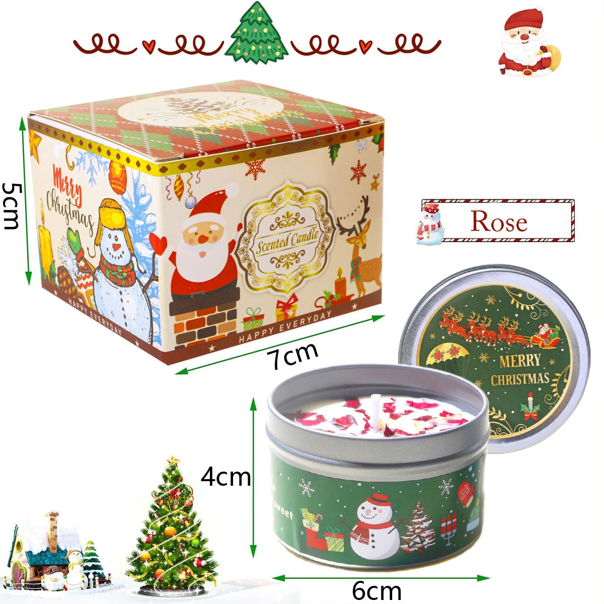 Christmas DIY Candle Set – Soy Wax & Floral Aromatherapy