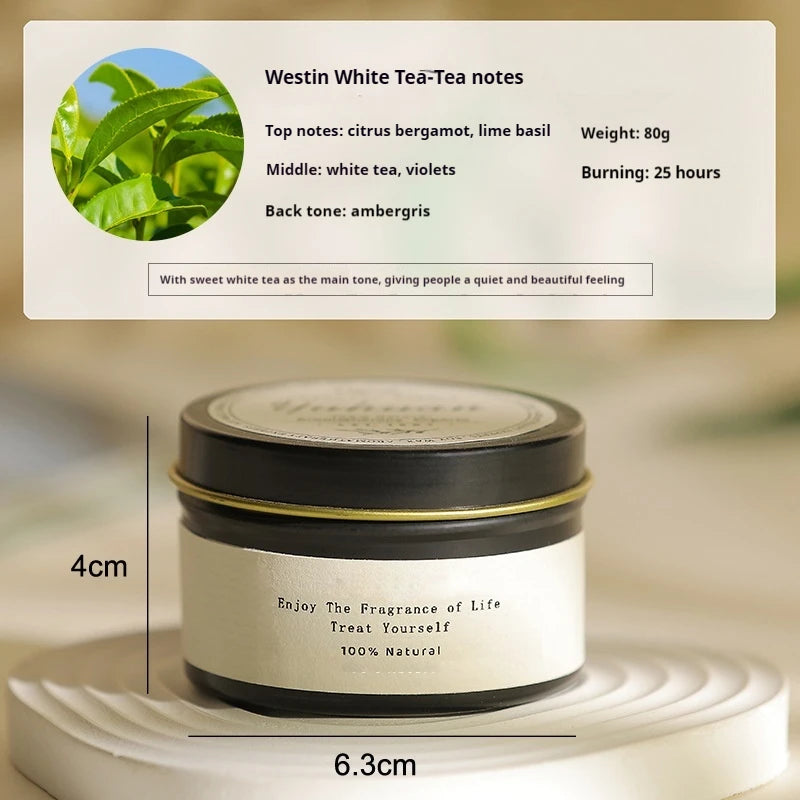 Black Tin Candle – Citronella, Wooden Wick, Home Fragrance