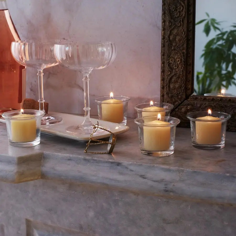 Ivory Votive Candles – Unscented, Long-Lasting for Events