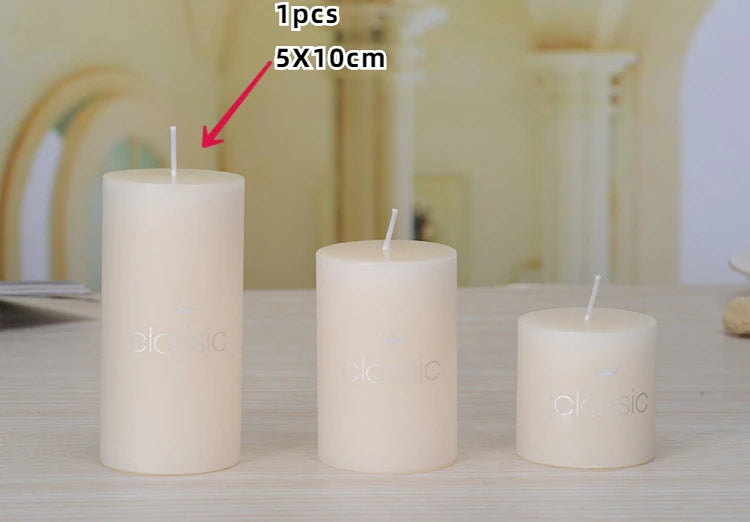 5cm Pillar Candles – Colorful, Scented & Smokeless