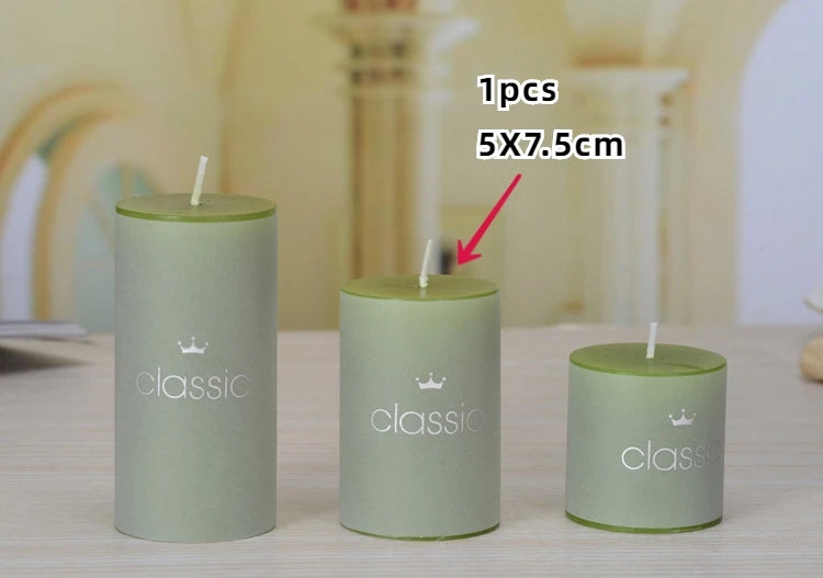 5cm Pillar Candles – Colorful, Scented & Smokeless
