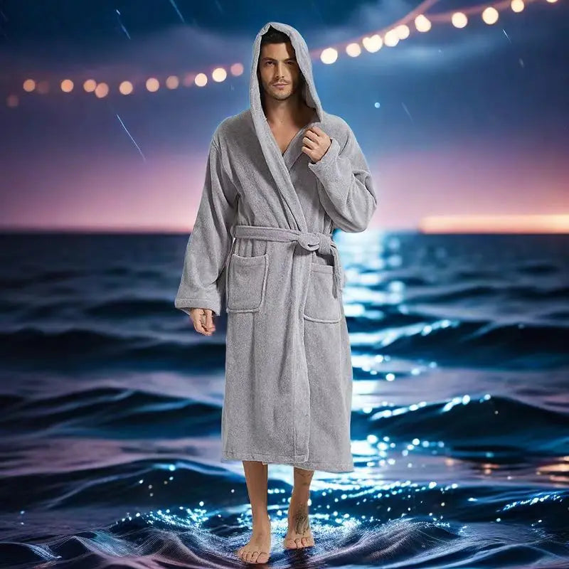 Men’s Hooded Cotton Bathrobe | Men’s Bathrobe | 2 CUZZNS