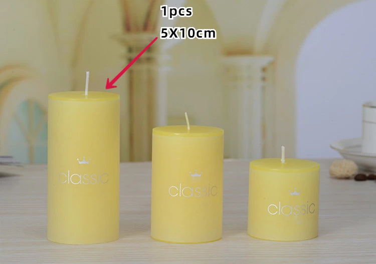 5cm Pillar Candles – Colorful, Scented & Smokeless
